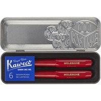 Набор Moleskine x Kaweco Красный Чернильная ручка + Шариковая ручка + 6 картриджей KAWPENSETMRED