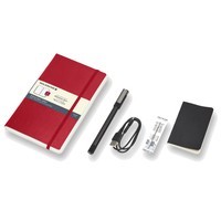 Фото Набор Moleskine Smart Writing Set Ellipse Smart Pen + Paper Tablet красный в точку SWSAB34F201