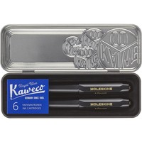 Фото Набор Moleskine x Kaweco Черный Чернильная ручка + Шариковая ручка + 6 картриджей KAWPENSETMBK