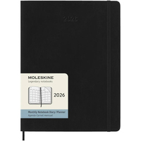 Фото Ежемесячник Moleskine 2026 большой Мягкий Черный DSB12MN4Y26