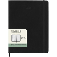 Фото Еженедельник Moleskine 2026 большой Мягкий Черный DSB12WN4Y26